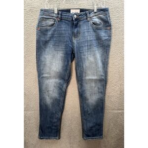 Du/er Jeans Womens 29x28 Blue Performance Girlfriend Jean Distressed Denim Y2K